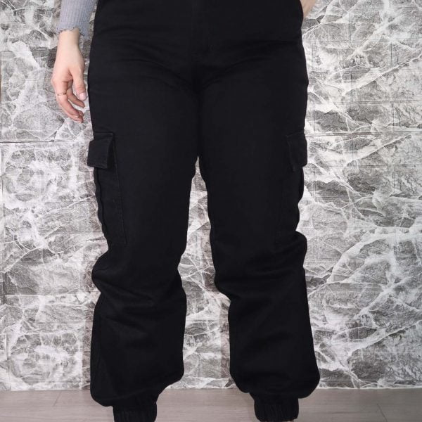 Jean Cargo Jogger Negro