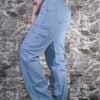Jean Wide Leg Cargo Celeste