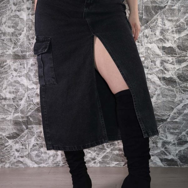 Pollera Larga Cargo Negra