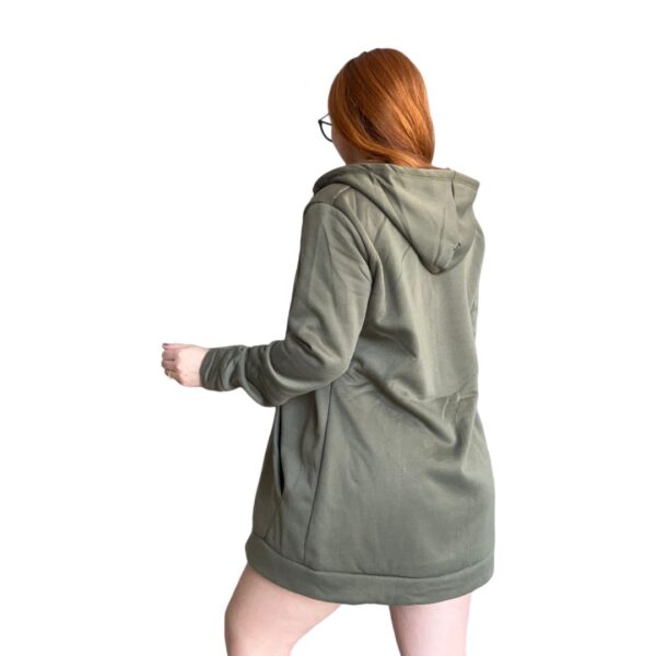 Maxibuzo verde militar larga