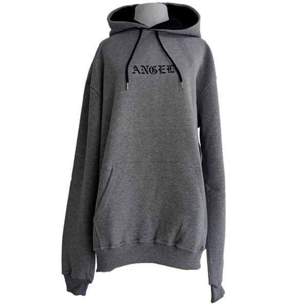 Alternative view of Hoodie Oversize Canguro Angel Gris