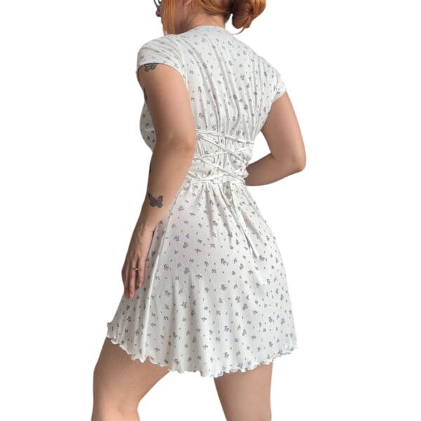 vestido corto de mujer blanco coquette sexy