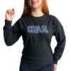 Buzo Bordado Negro Uba Facultades Tela Darlon Rib Frizada Unisex