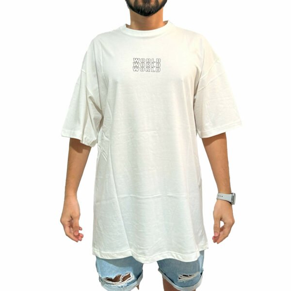 Alternative view of Remera Oversize World Blanca