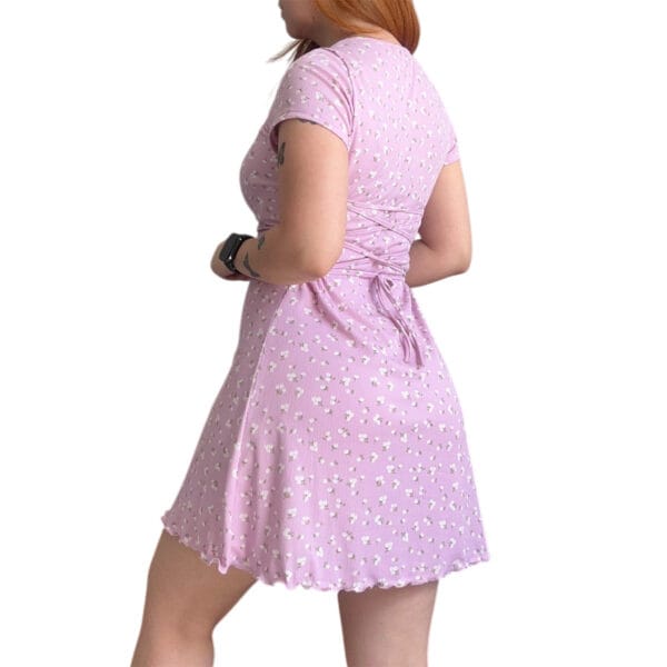 Vestido Lilas Efecto Corset Coquette de mujer