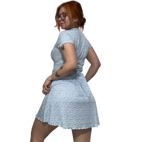 Vestido azul coquette sexy mujer corto primavera verano moda tendencia instagram vestidos tiktok