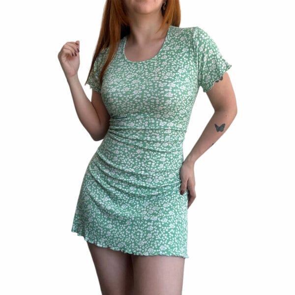Vestido corset verde mujer