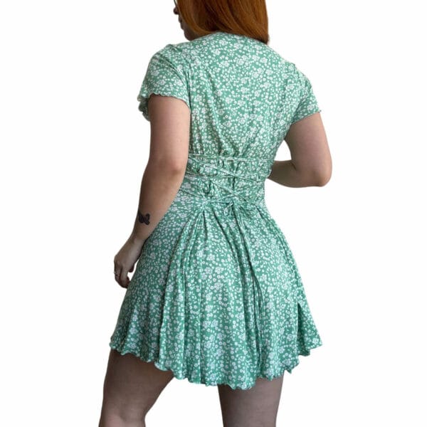 Vestido corset verde mujer