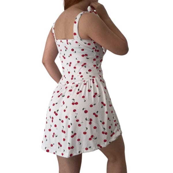 Vestido Cereza Blanco Coquette