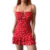 Vestido corto de mujer con volado