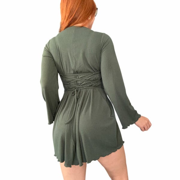 vestido corset de mujer corto manga larga kawaii moda sexy