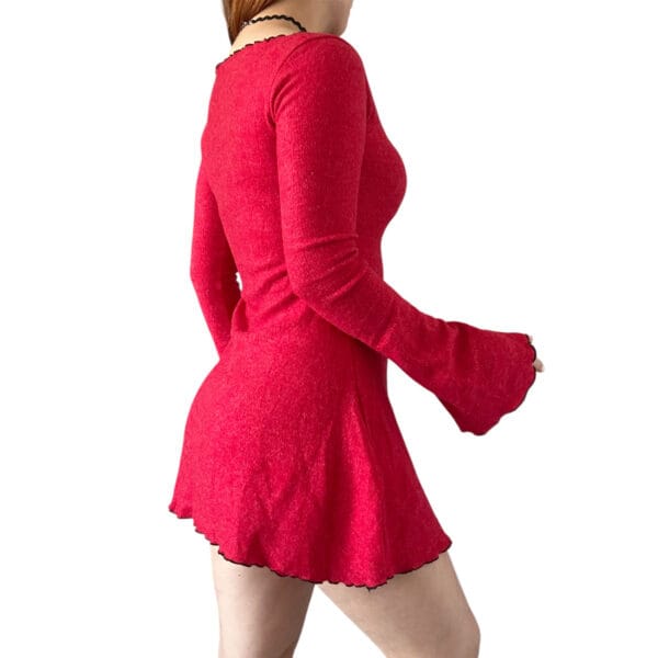 vestido coquette mujer rojo corto sexy noche fiesta