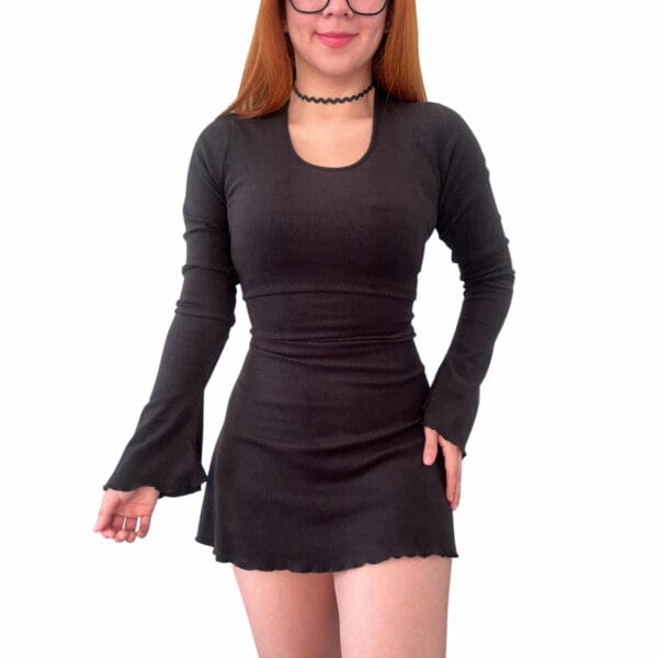 vestido negro corto corset de mujer sexy vestido frizado corto moda femenina en argentina vestido shein