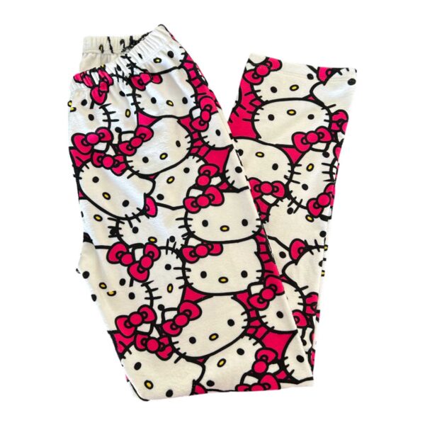 calza pantalón soft polar hello kitty kawaii, coquette, mujer, adulto, invierno, shein, importado