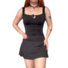 Vestido Negro Corto Con Volado Khala