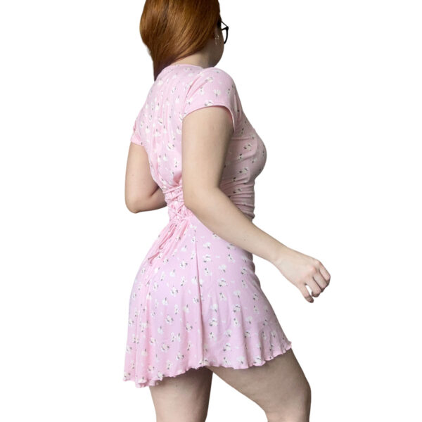 vestido rosa de mujer corto, navidad, para fiestas, sexy, de corset, vestido kawai, vestido dollette.