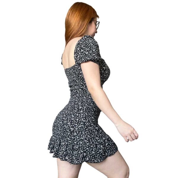 Alternative view of Vestido Negro Cute Volado Manga Corta Aimeé