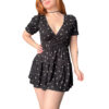 Vestido Negro Corto Mujer Elegante y Sexy – Moda 2025, Básico, Versátil, corte en V, busto en A, Busto en V, noche, verano