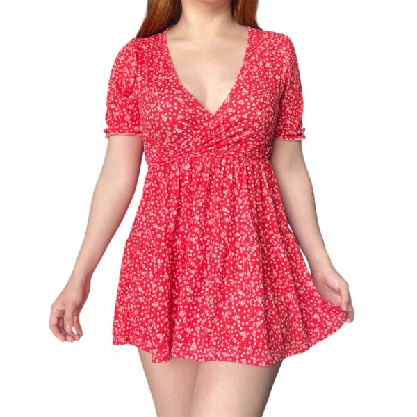 Vestido Rojo con short Midnight de mujer verano primavera argentina moda kawaii taylor swift, sabrina capner