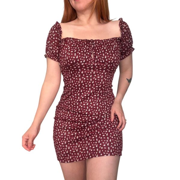 Vestido Paisana Bordó Coquette