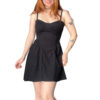 Vestido Negro Ophelia de mujer, vestido corto de mujer, de fiesta, kawaii, verano, moda 2025