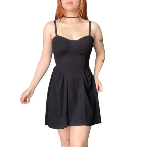 Vestido Negro Ophelia de mujer, vestido corto de mujer, de fiesta, kawaii, verano, moda 2025, moda argentina, dollette, vestido casual de mujer