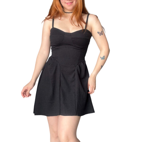 Vestido Negro Ophelia de mujer, vestido corto de mujer, de fiesta, kawaii, verano, moda 2025