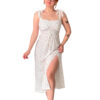vestido blanco, largo, corto, de mujer.