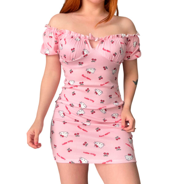 vestido rosa hello kitty de mujer, moda, tendencia, pinterest