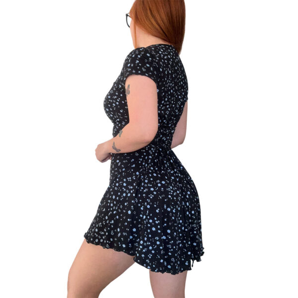 Alternative view of Vestido Efecto Corset Escote Redondo Negro