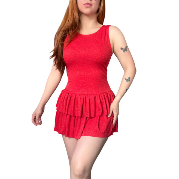vestido con gliter rojo de navidad, de mujer, sexy, moda 2025, vestidos cortos.