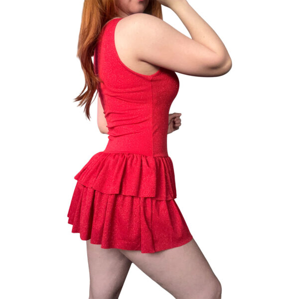 vestido con gliter rojo de navidad, de mujer, sexy, moda 2025, vestidos cortos, vestidos sexy.