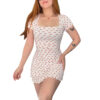 vestido blanco con lacitos, importado, shein, temu, vestidos cortos de mujer.