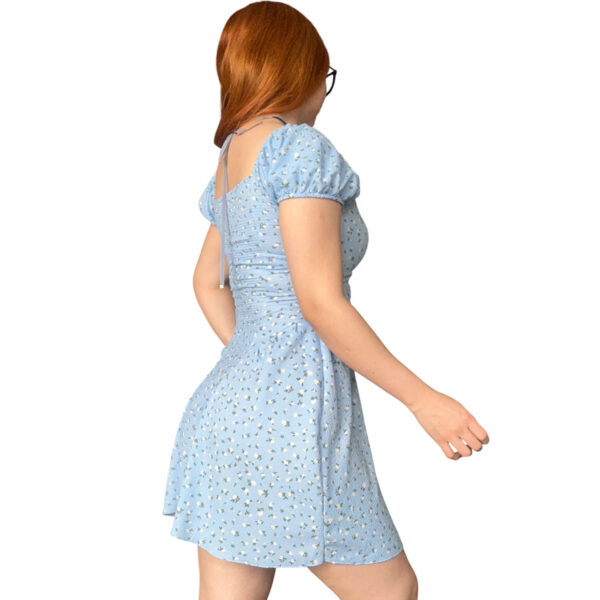 Alternative view of Vestido Lana Coquette Celeste Floreado
