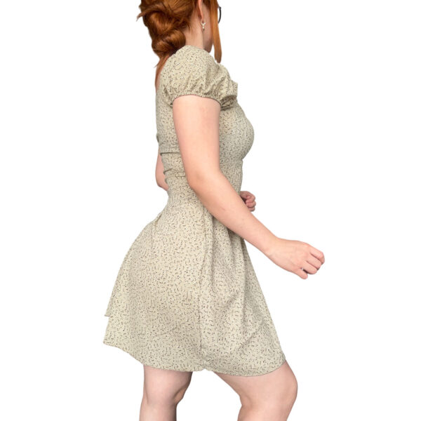 Alternative view of Vestido Lana Coquette Verde Clarito Floreado