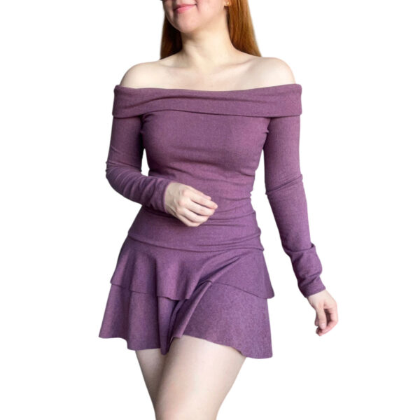 vestido color bordó de mujer, elastizado, sexy, de fiesta, para otoño.